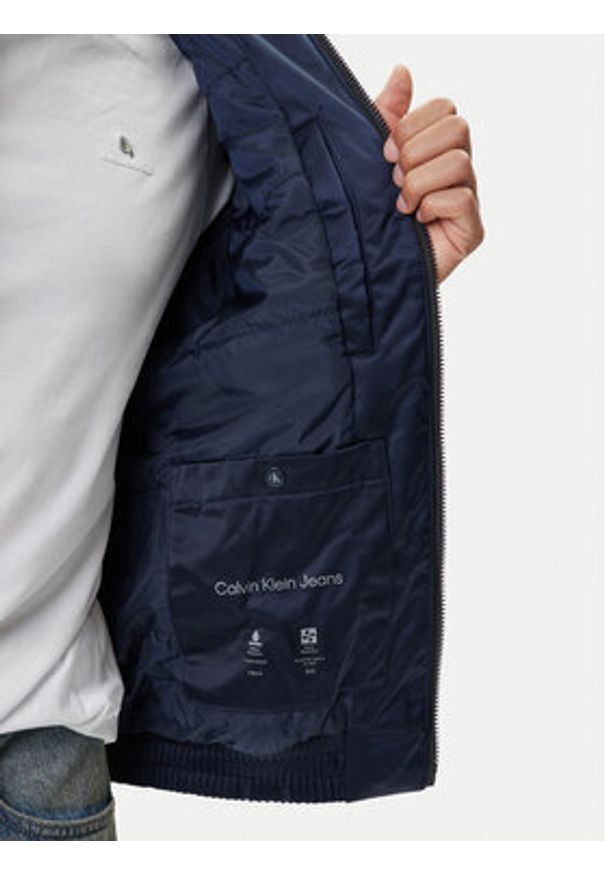 Calvin Klein Jeans Kurtka bomber Harrington LV04RC516G Granatowy Regular Fit. Kolor: niebieski. Materiał: syntetyk