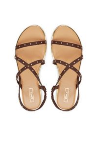 ONLY Shoes Sandały Onlmari-4 Pu Studs 15342339 Brązowy. Kolor: brązowy. Materiał: skóra #5