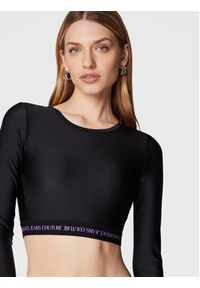 Versace Jeans Couture Bluzka 73HAH218 Czarny Slim Fit. Kolor: czarny. Materiał: syntetyk #3