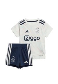 Adidas - Ajax Amsterdam 23/24 Away Kit Kids. Kolor: biały. Materiał: materiał