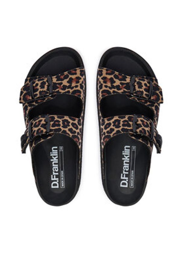 D.Franklin Klapki DFSH414003 Brązowy. Kolor: brązowy. Materiał: materiał