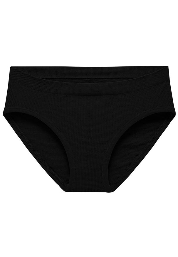 Intica - Figi prążkowane z elastyczną talią Reglindis. Kolor: czarny. Materiał: prążkowany. Wzór: prążki
