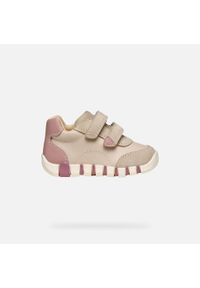 Geox - Buty GEOX B IUPIDOO GIRL Beżowy. Okazja: na co dzień. Kolor: różowy, wielokolorowy, beżowy. Materiał: skóra