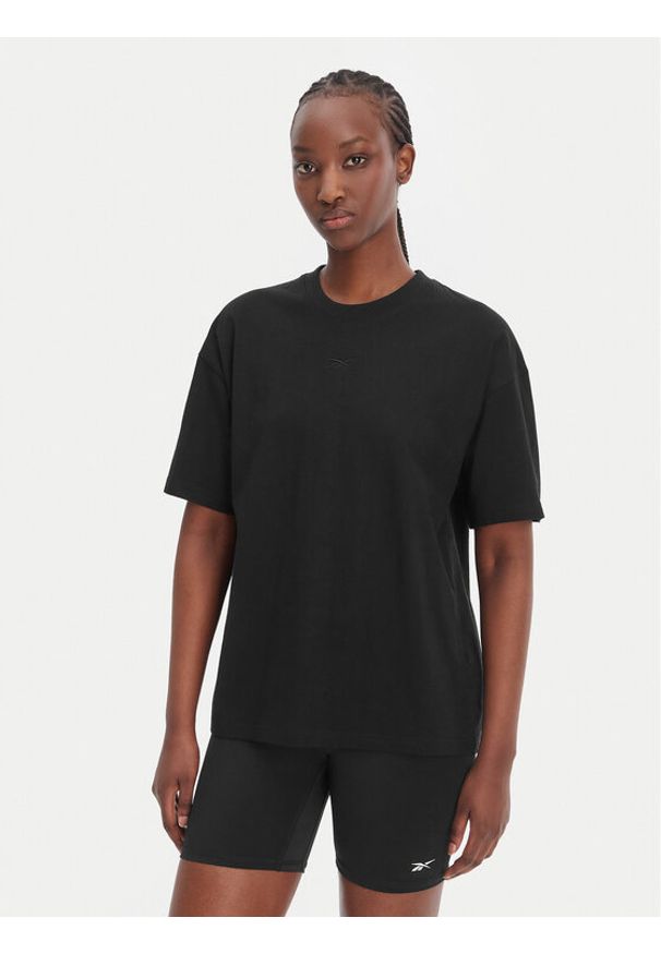 Reebok T-Shirt Reebok x Ewa Chodakowska Anka RK25611CCW Czarny Relaxed Fit. Kolor: czarny. Materiał: bawełna