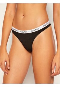 Calvin Klein Underwear Stringi 0000D1617E Czarny. Kolor: czarny. Materiał: bawełna