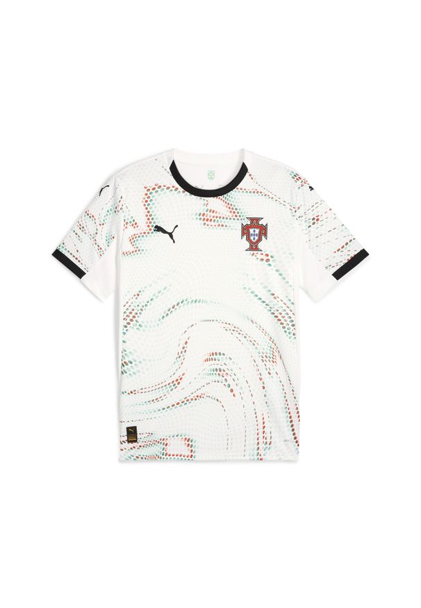 Puma - Męska koszulka wyjazdowa Portugalia 2025 PUMA White Black. Kolor: czarny, biały, wielokolorowy. Sport: piłka nożna