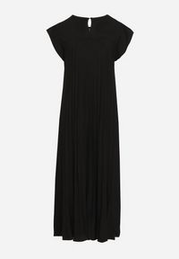 Born2be - Czarna Plisowana Sukienka z Krótkim Rękawem Nlea. Kolor: czarny. Długość rękawa: krótki rękaw #4