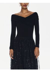 Reserved - Body z odkrytymi ramionami - czarny. Kolor: czarny. Materiał: wiskoza, dzianina #1