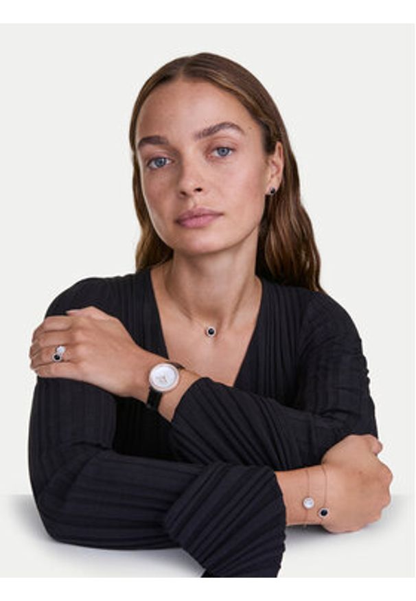 Daniel Wellington Zegarek Crystalline Bezel 32 DW00100827 Różowe złoto. Kolor: wielokolorowy, różowy, złoty. Materiał: skóra
