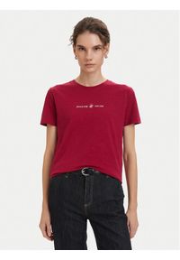 Beverly Hills Polo Club T-Shirt P-SS26W-TS6510 Bordowy Regular Fit. Typ kołnierza: polo. Kolor: czerwony. Materiał: bawełna #1