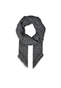 Calvin Klein Chusta Aop Monogram Jacquard LV04F8054G Czarny. Kolor: czarny. Materiał: materiał