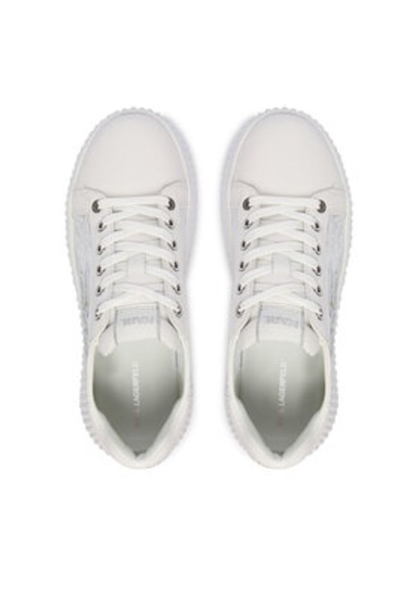 Karl Lagerfeld - KARL LAGERFELD Sneakersy Kreeper Lo KL42326 Biały. Kolor: biały. Materiał: skóra