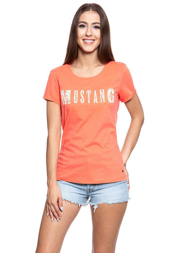 Mustang - MUSTANG T SHIRT DAMSKI Alexia C Print 1009058 8139. Wzór: nadruk