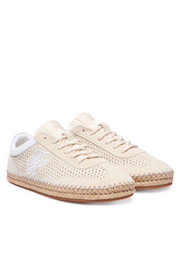 TOMMY HILFIGER - Tommy Hilfiger Espadryle Th Heritage Rope Sneaker FW0FW09406 Beżowy. Kolor: beżowy. Materiał: materiał