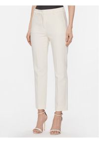 Weekend Max Mara Spodnie materiałowe Rana 2415131021 Écru Slim Fit. Materiał: syntetyk