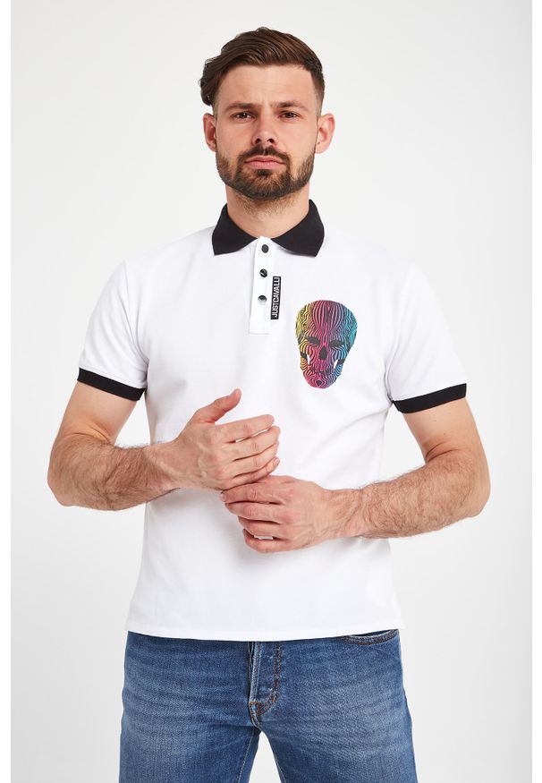 Koszulka polo Just Cavalli z aplikacjami, polo, na co dzień, casualowa
