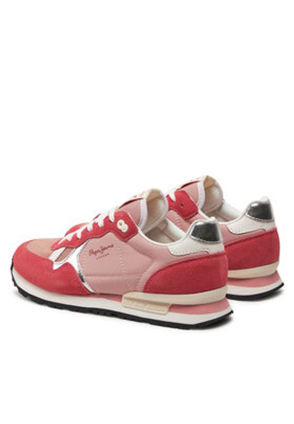 Pepe Jeans Sneakersy Brit Heritage W PLS31474 Różowy. Kolor: różowy. Materiał: materiał