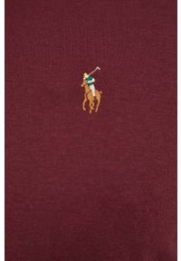 Polo Ralph Lauren longsleeve bawełniany kolor czerwony gładki. Typ kołnierza: polo. Kolor: czerwony. Materiał: bawełna. Długość rękawa: długi rękaw. Długość: krótkie. Wzór: gładki #3