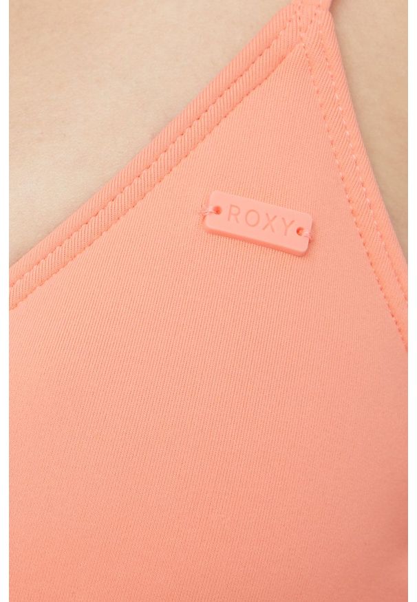 Roxy biustonosz kąpielowy kolor pomarańczowy miękka miseczka. Kolor: pomarańczowy