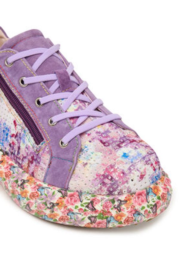 Laura Vita Sneakersy Sodao 02 Fioletowy. Kolor: fioletowy. Materiał: skóra
