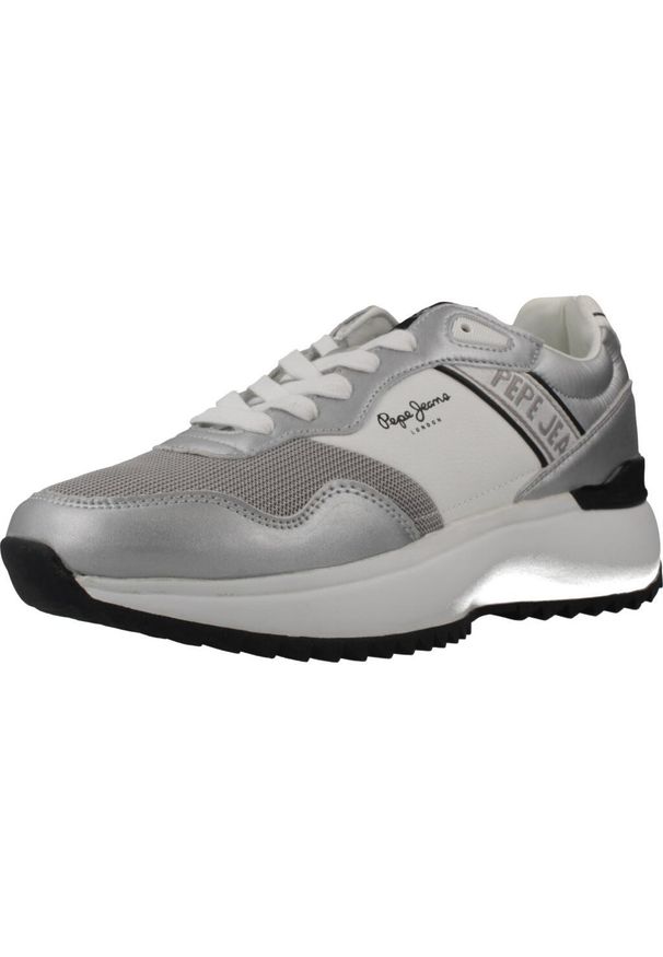 Pepe Jeans - Buty PEPE JEANS KIMI MESH W Srebrny. Kolor: szary. Materiał: mesh. Styl: sportowy