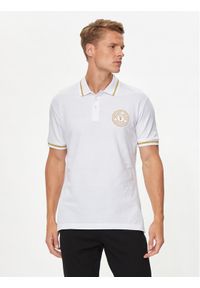 Versace Jeans Couture Polo 76GAGT02 Biały Regular Fit. Typ kołnierza: polo. Kolor: biały. Materiał: bawełna #1