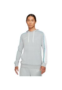 Nike - Męska Bluza Z Kapturem Academy DriFIT. Typ kołnierza: kaptur. Kolor: szary