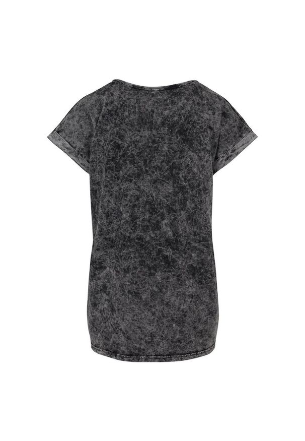BUILD YOUR BRAND - Koszulka Damska Z Przedłużonymi Ramionami Acid Wash. Kolor: biały, wielokolorowy, szary
