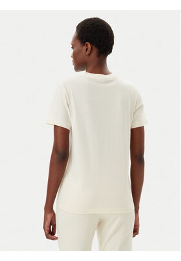 Champion T-Shirt 118090 Écru Slim Fit. Materiał: bawełna
