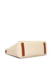 TOMMY HILFIGER - Tommy Hilfiger Torebka Th Monoplay Tote Le AW0AW17416 Beżowy. Kolor: beżowy. Materiał: skórzane #7