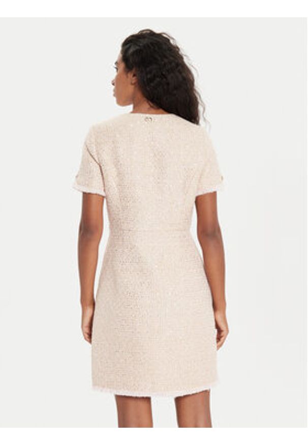 TwinSet - TWINSET Sukienka dzianinowa 241TP2425 Różowy Slim Fit. Kolor: różowy. Materiał: syntetyk