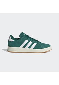 Adidas - Buty do chodzenia męskie ADIDAS Grand Court Base 00s. Kolor: zielony. Materiał: kauczuk, guma, syntetyk. Szerokość cholewki: normalna. Sport: turystyka piesza