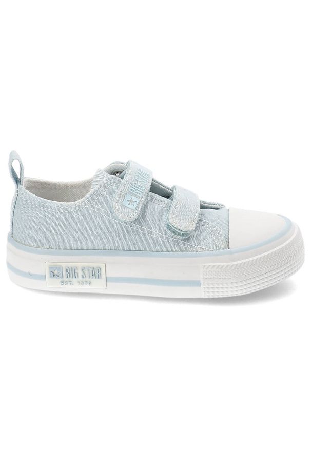 Big-Star - Niebieskie Trampki Big Star Na Rzep Buty Dziecięce. Zapięcie: rzepy. Kolor: niebieski. Materiał: materiał. Szerokość cholewki: normalna