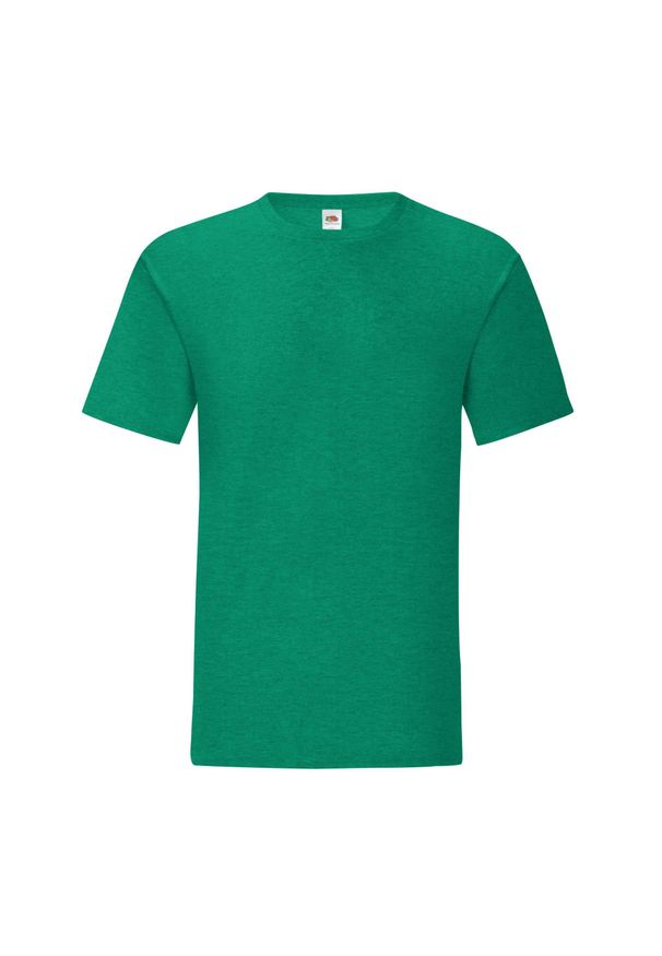 FRUIT OF THE LOOM - Koszulka Unisex Dla Dorosłych Iconic Heather. Kolor: zielony