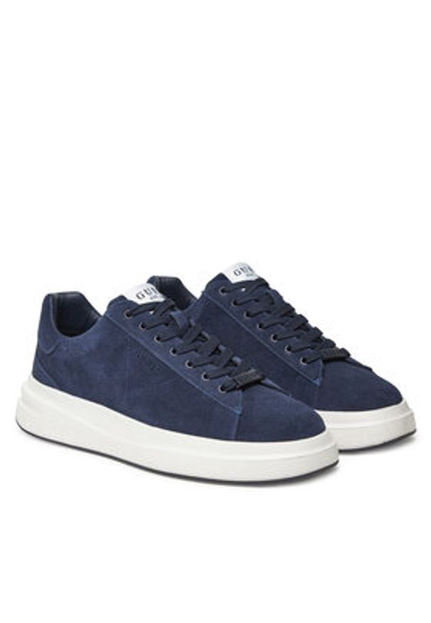 Guess Sneakersy FMTLBA SUE12 Granatowy. Kolor: niebieski. Materiał: zamsz, skóra