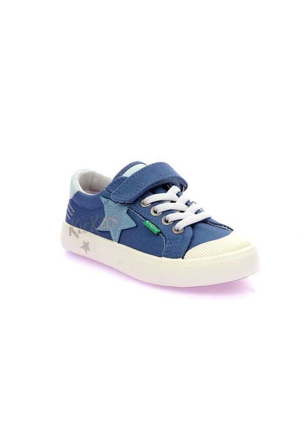 Tenisówki Kickers Model Kickgoldi Kolor Niebieski. Kolor: niebieski. Materiał: tkanina, syntetyk