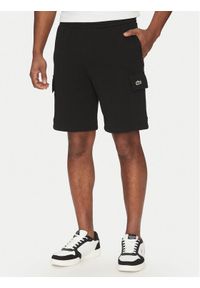 Lacoste Szorty sportowe GH9743 Czarny Regular Fit. Kolor: czarny. Materiał: bawełna. Styl: sportowy #1