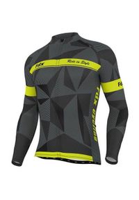 Bluza na rower męska FDX ocieplana. Kolor: szary, wielokolorowy, żółty. Sport: kolarstwo