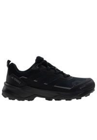 Adidas - Buty męskie adidas Terrex Skychaser AX5 GTX JQ2210 - czarne. Zapięcie: pasek. Kolor: czarny. Materiał: materiał, syntetyk, guma. Szerokość cholewki: normalna. Technologia: Gore-Tex. Wzór: paski, aplikacja. Model: Adidas Terrex. Sport: turystyka piesza