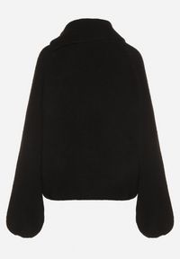 Born2be - Czarny Golf z Wełną i Metalicznymi Guzikami Vidora. Okazja: na co dzień. Typ kołnierza: golf. Kolor: czarny. Materiał: wełna. Wzór: aplikacja. Styl: casual, elegancki #6