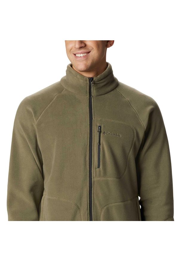 columbia - Bluza polarowa turystyczna męska Columbia Fast Trek II FZ. Kolor: zielony. Materiał: polar. Sport: turystyka piesza