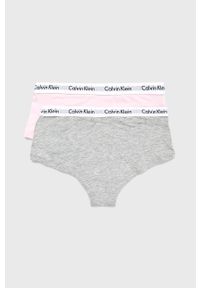 Calvin Klein Underwear - Figi dziecięce 110-176 cm (2-pack). Kolor: szary. Materiał: bawełna, dzianina, elastan. Wzór: gładki #2