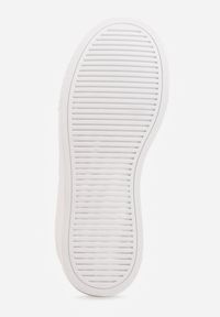 Born2be - Białe Sneakersy na Grubej Podeszwie z Tłoczeniem Zeanidra. Okazja: na co dzień. Kolor: biały. Materiał: jeans #5