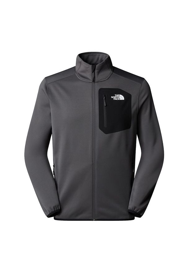 Bluza męska The North Face Crest 0A897CWUO1 - szara. Kolor: szary. Materiał: poliester, polar, elastan, dzianina, materiał. Długość rękawa: długi rękaw. Długość: długie. Styl: klasyczny