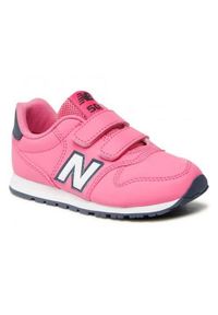 Buty do chodzenia dla dzieci New Balance 500. Zapięcie: rzepy. Kolor: wielokolorowy, różowy. Materiał: materiał, tkanina, syntetyk. Szerokość cholewki: normalna. Sport: turystyka piesza