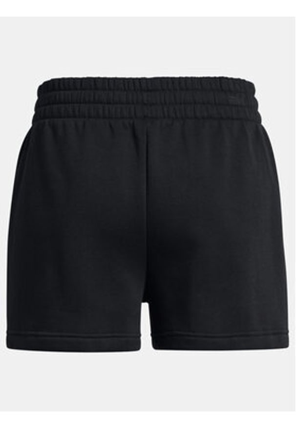 Under Armour Szorty sportowe Rival Fleece Short 1382723-001 Czarny Loose Fit. Kolor: czarny. Materiał: bawełna
