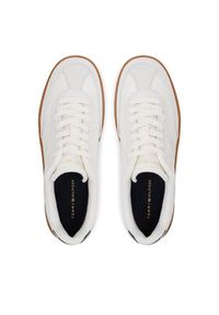 TOMMY HILFIGER - Tommy Hilfiger Sneakersy Th Heritage Sneaker FW0FW08643 Biały. Kolor: biały. Materiał: skóra #5