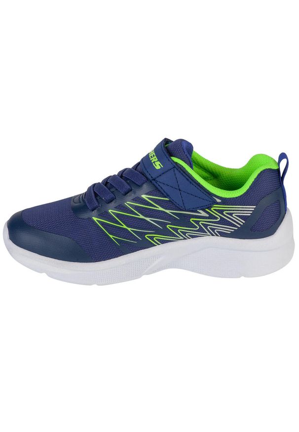 skechers - Buty do chodzenia dla dzieci Skechers Microspec Texlor. Kolor: niebieski. Sport: turystyka piesza