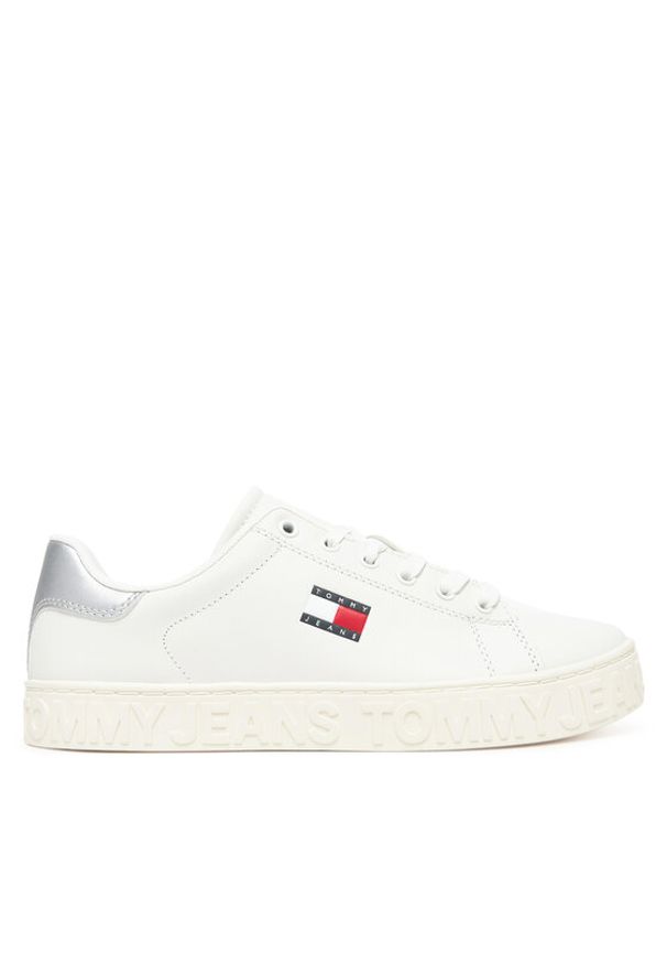 Tommy Jeans Sneakersy Tjw Logo Outsole Sneaker Ess EN0EN02703 Écru. Materiał: skóra