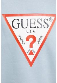 Guess - GUESS Błękitna damska bluza Original, Rozmiar L. Kolor: niebieski #2